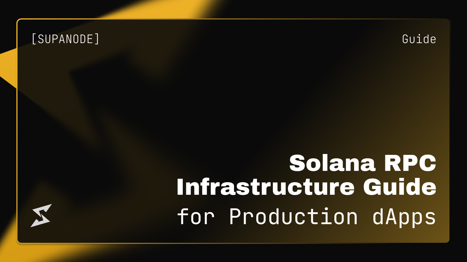 Solana RPC Infrastructure Guide for Production dApps